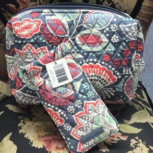 Vera Bradley cosmetics bag and sunglasses case